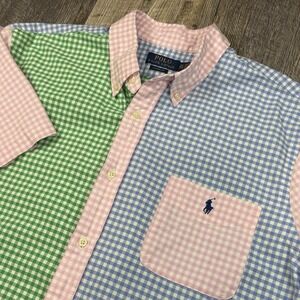 Polo Ralph Lauren Fun Shirt Gingham Check Oxford Short Sleeve XXL Classic Fit